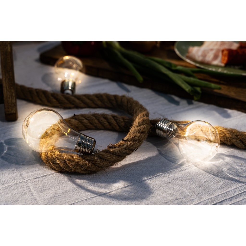 Levně Přírodní lano s LED osvětlením