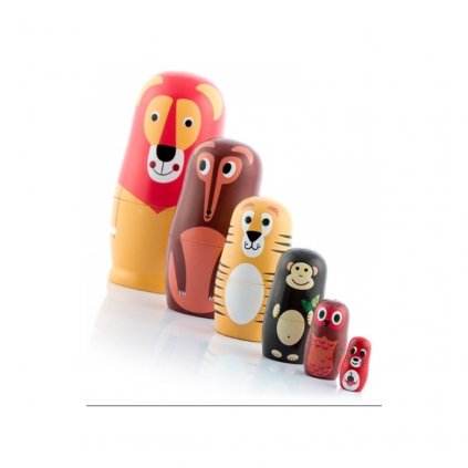 Dřevěné zvířecí matriošky Funimals InnovaGoods 11 Kusy