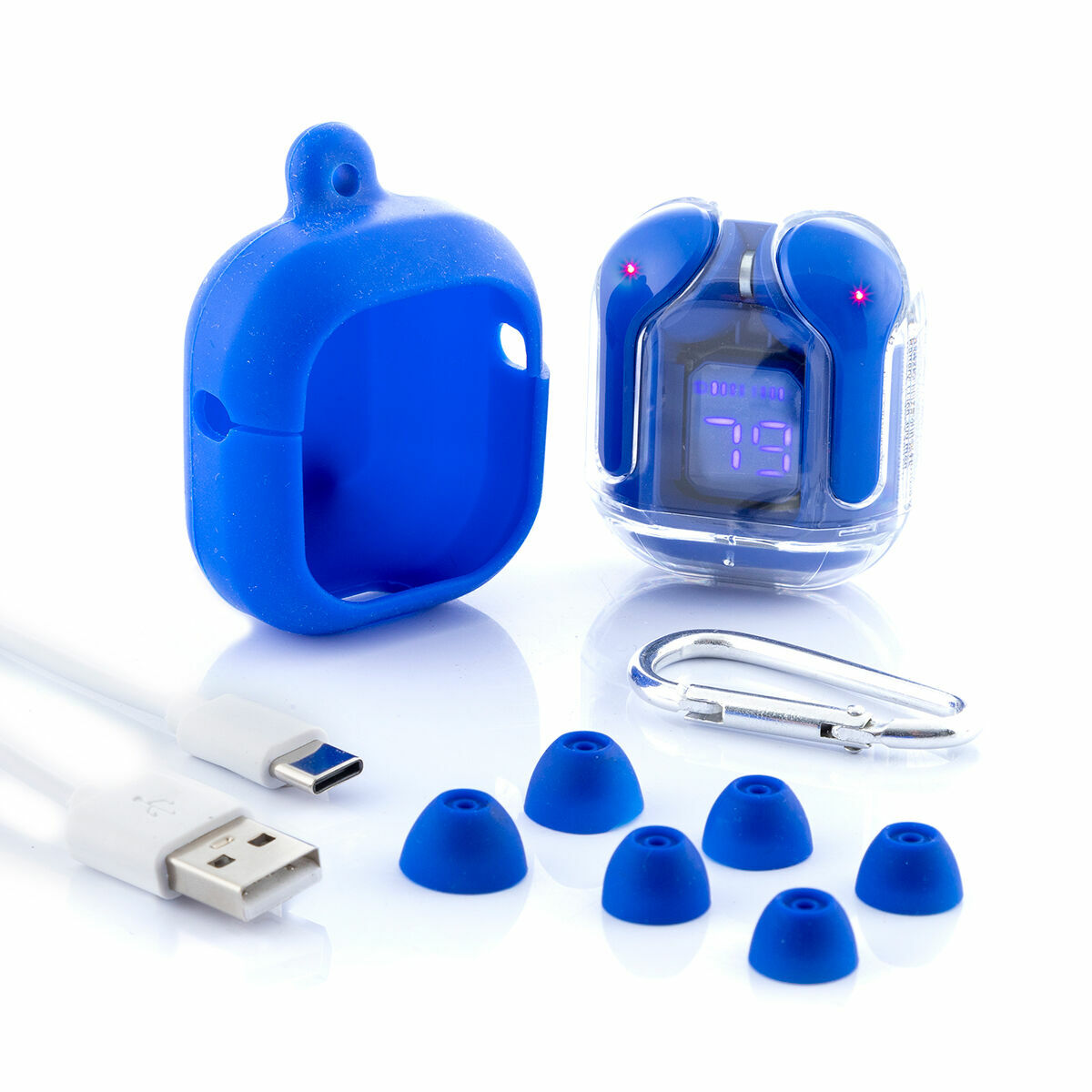 Levně Bezdrátová sluchátka s nabíjecím pouzdrem Blue InnovaGoods