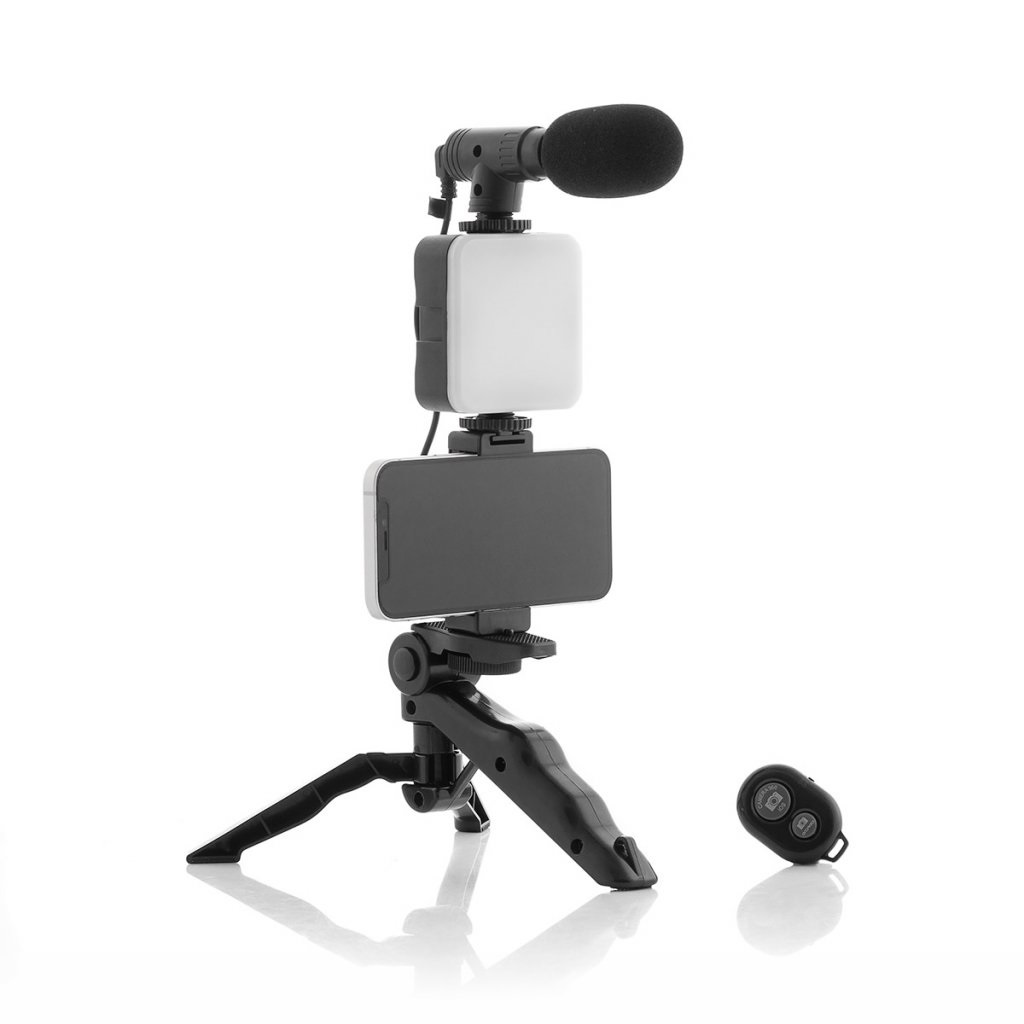 Vlogging kit se světlem, mikrofonem a dálkovým ovládáním Plodni InnovaGoods 6 ks