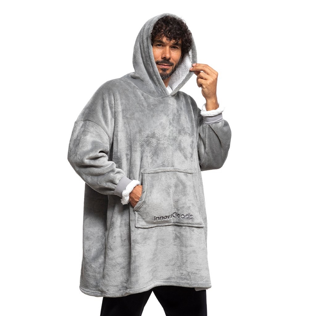 Levně Oversized mikinová deka s kapucí s fleecovou podšívkou Swug InnovaGoods