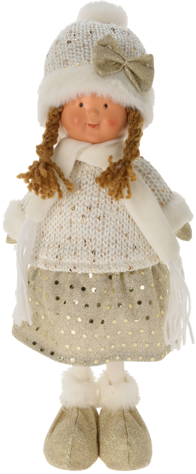 Stojící vánoční panenka 38 cm Vánoční motiv: Dívka
