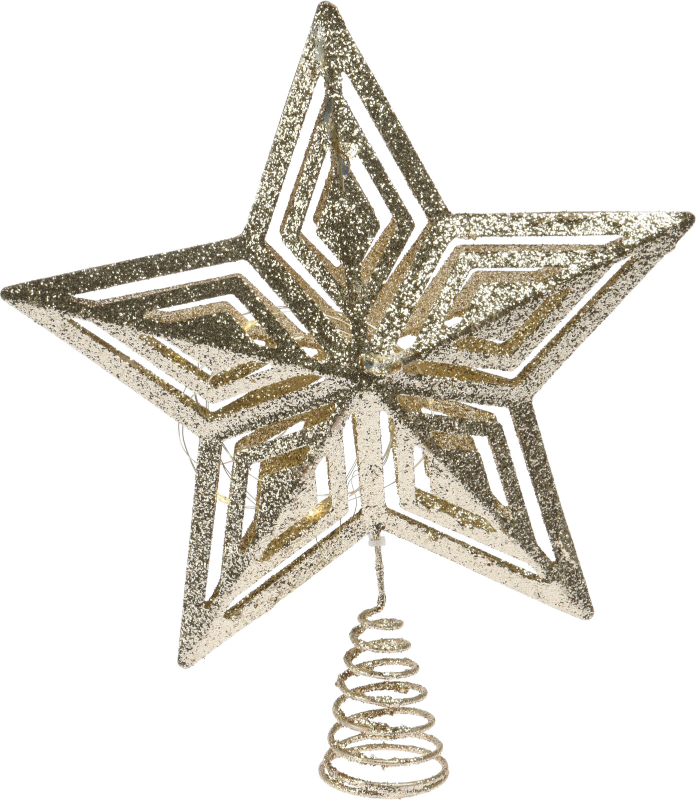Vánoční hvězda na stromeček s osvětlením 28 cm Vánoční motiv: Geometrická