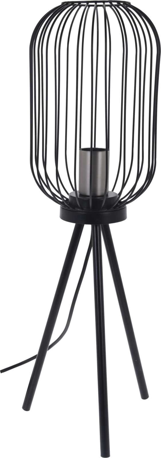 Levně Designová lampa z černého kovu 36 cm