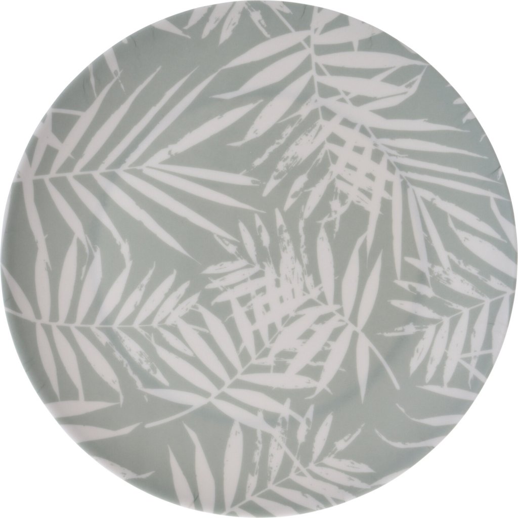 Levně Melaminový dezertní talíř s přírodním vzorem Barva: Světle šedá