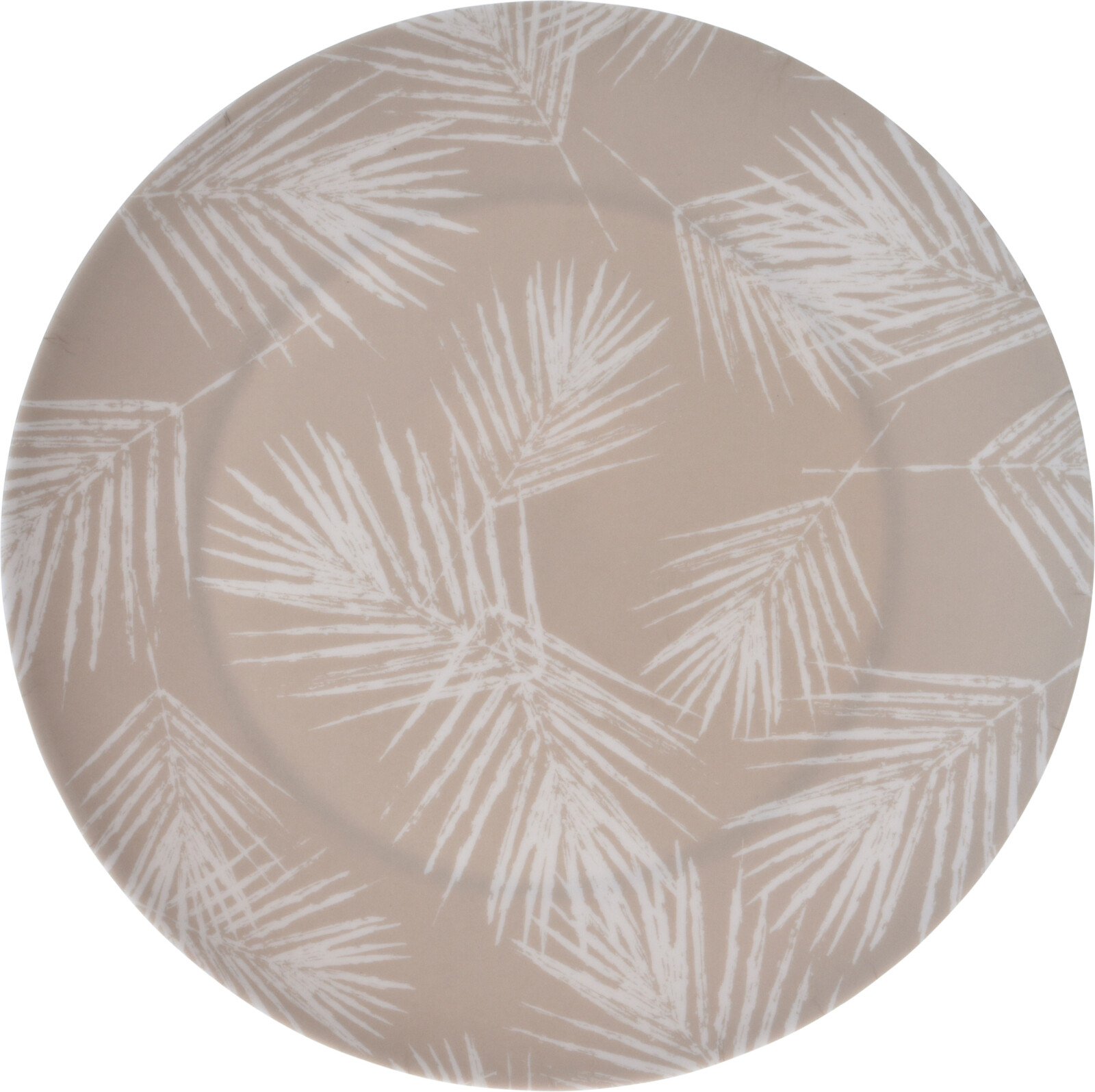 Levně Melaminový mělký talíř s přírodním vzorem Barva: Hnědá